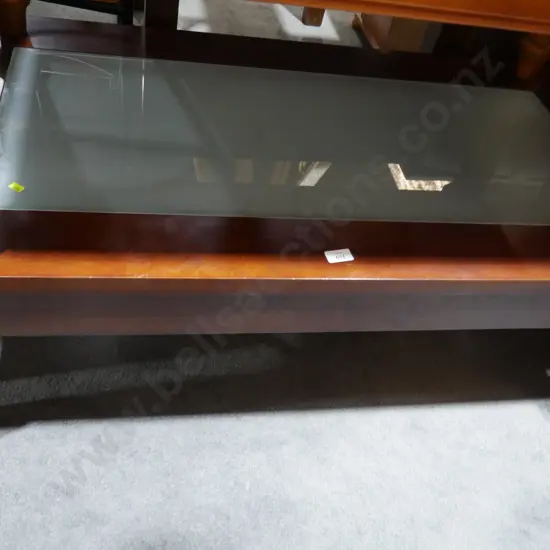 Glass top coffee table