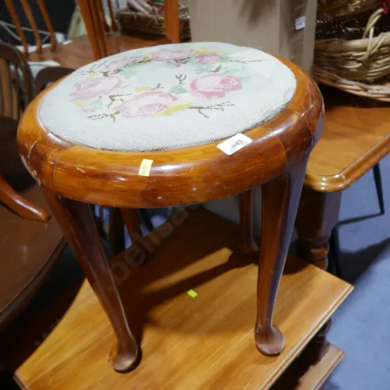 Tapestry top stool