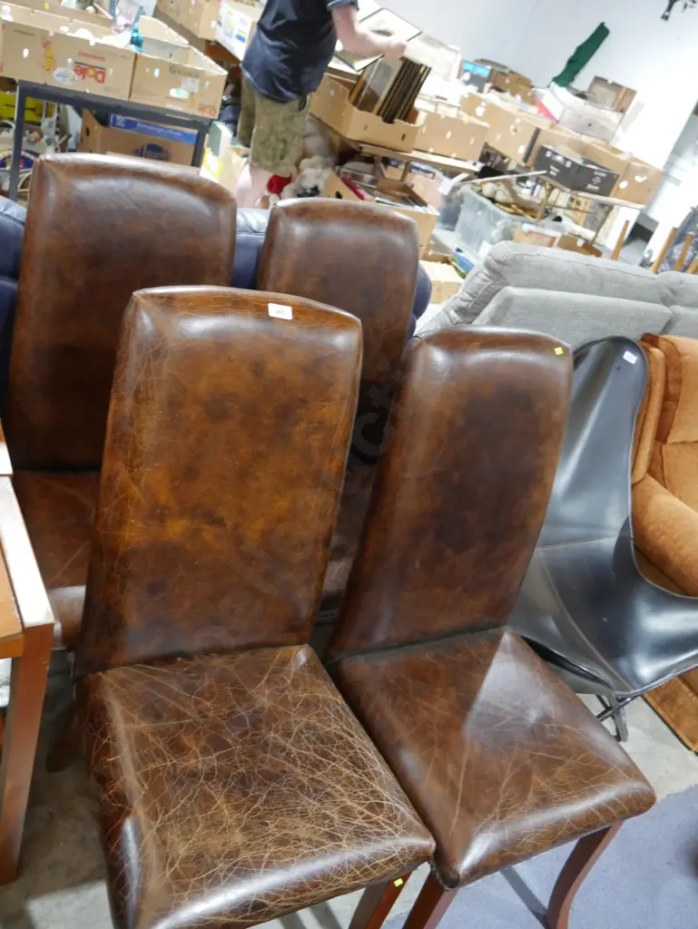 4 leather dining chairs Image 1++