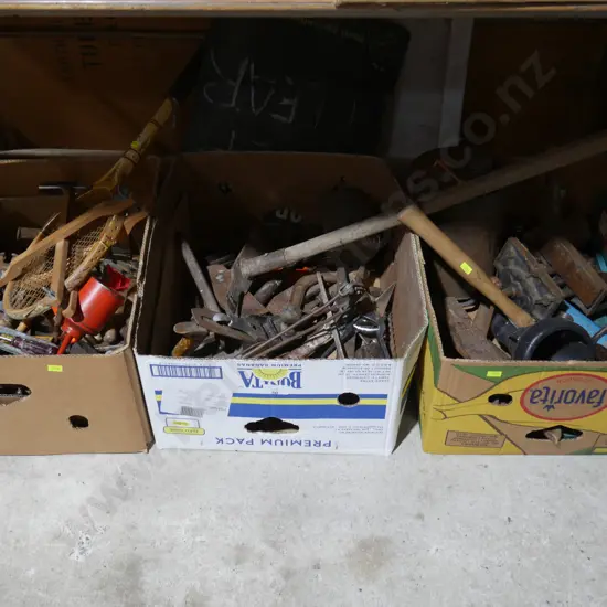 3 boxes tools, petrol can