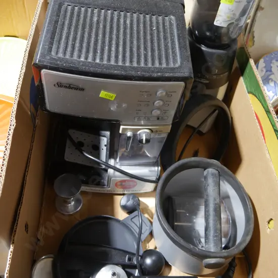 Sunbeam coffee machine and bean grinder