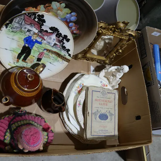 China, gilt frame mirror etc