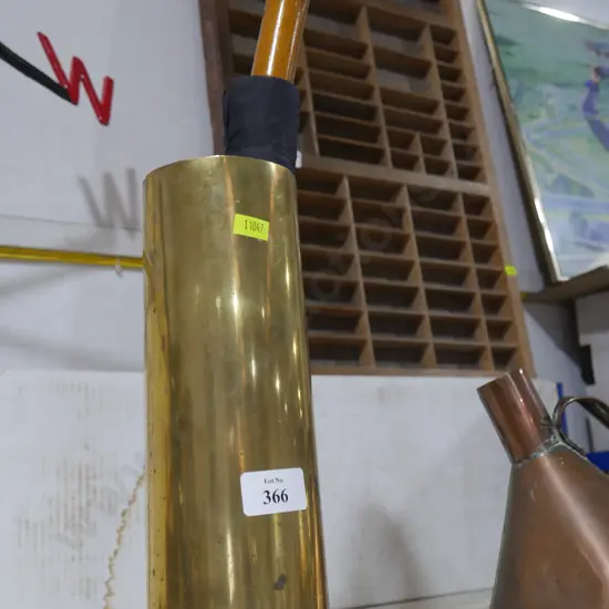 Artillery shell and umbrella