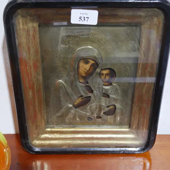 Cased religious artwork - icon