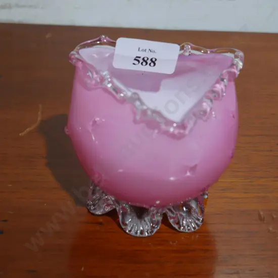 Pink glass vase