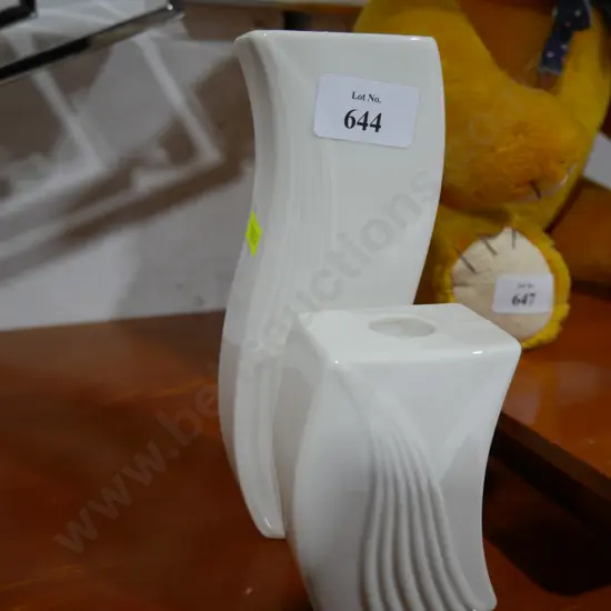 Belleek candle holders