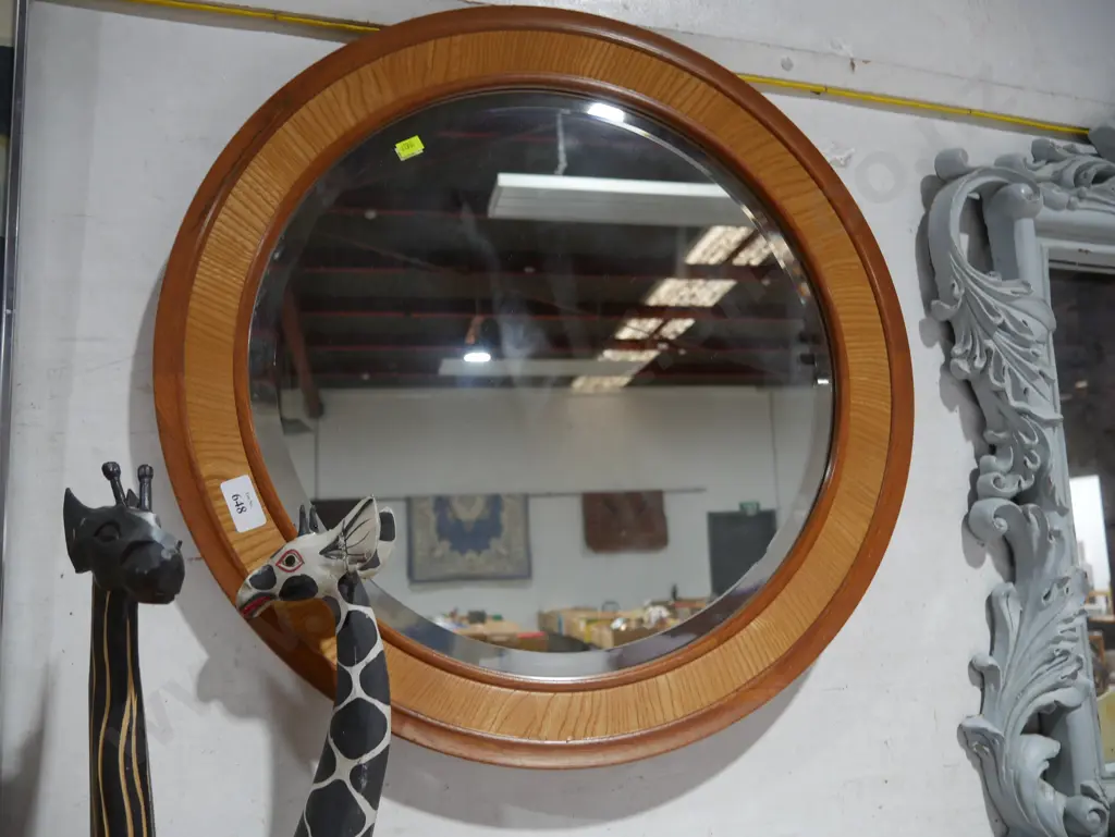 Wooden framed mirror Image 1++