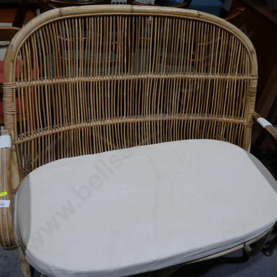 2 seater cane sofa