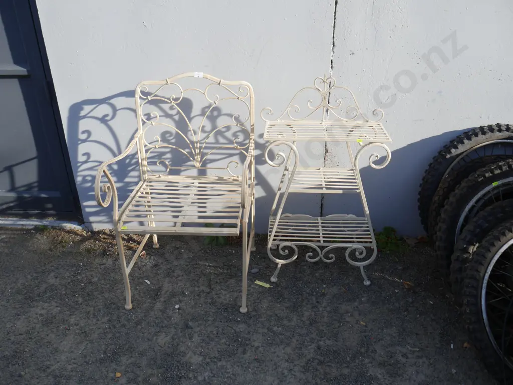 Metal chair and rack Image 1++