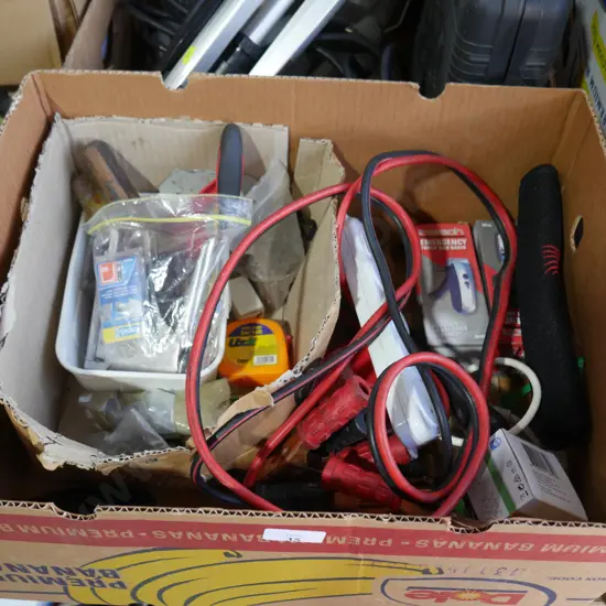 Jumper leads, tools etc