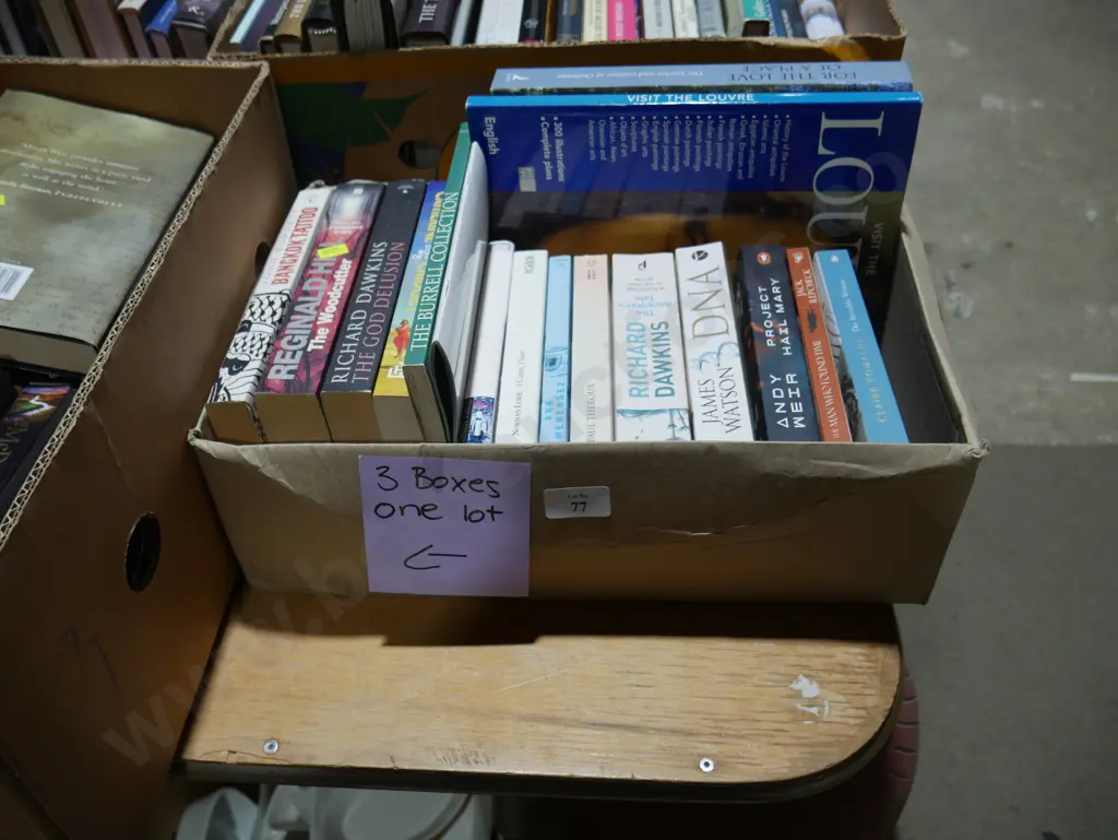 Three boxes of books Image 1++