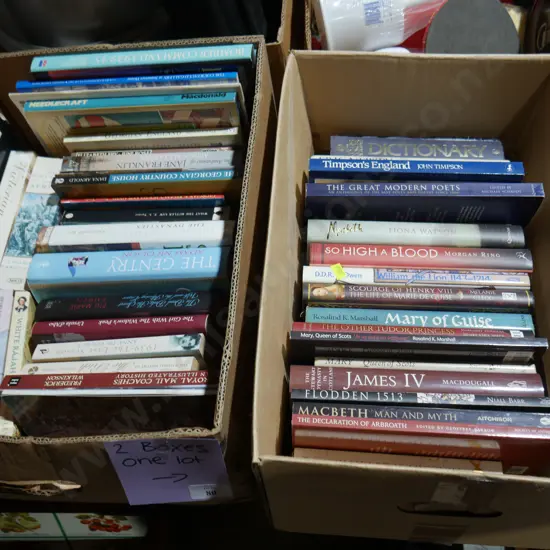 Two boxes of books