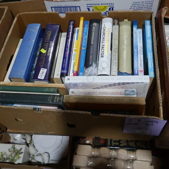 Two boxes of books
