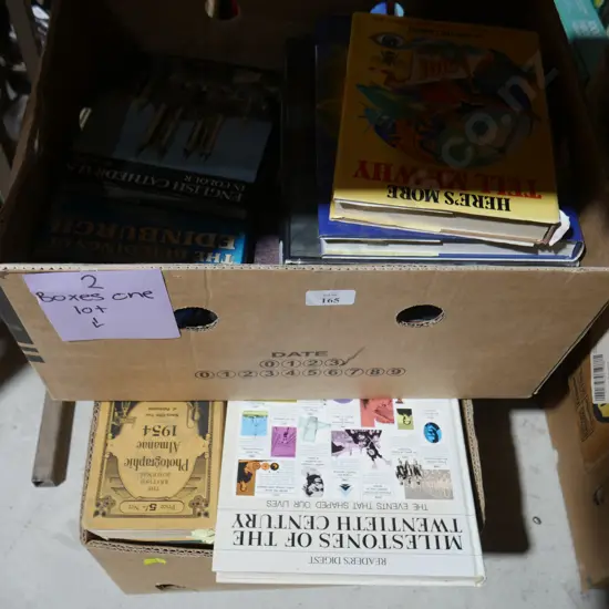 2 boxes of books