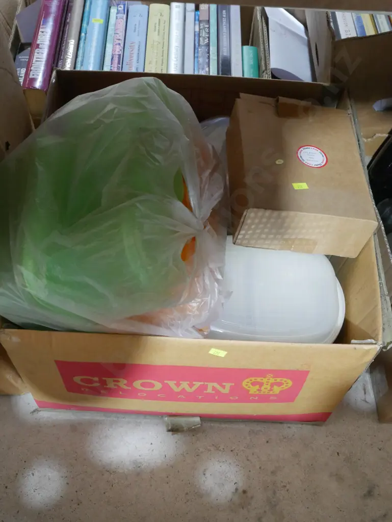 Two two boxes of plastic storage containers Image 1++