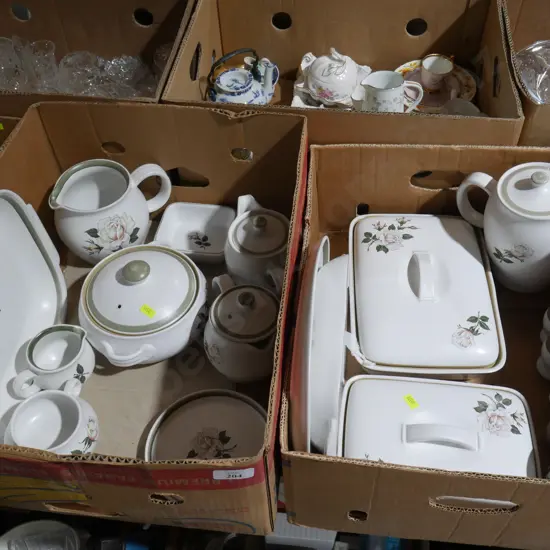 Two boxes of Denby pottery