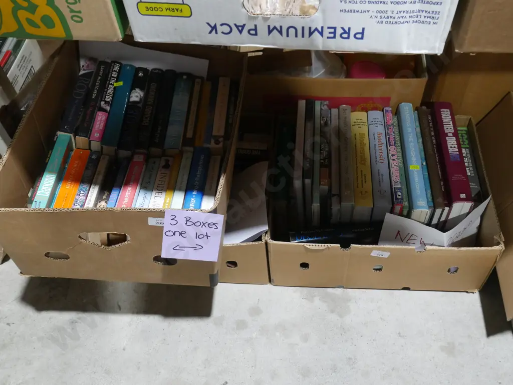 Three boxes of books Image 1++