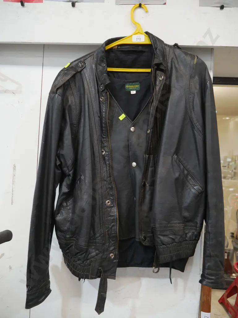 Leather jacket and vest Image 1++