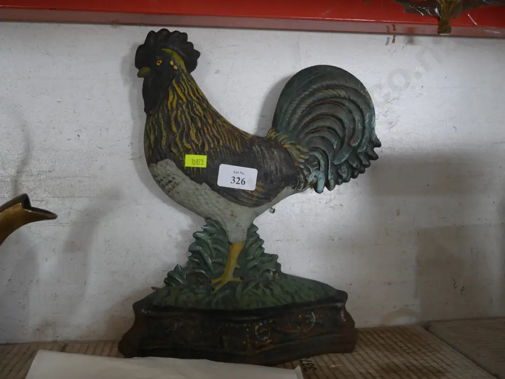 Cast rooster door stop Image 1++
