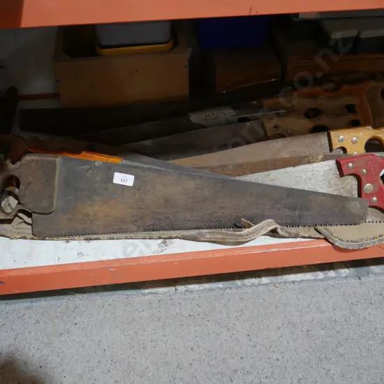Assorted hand saws