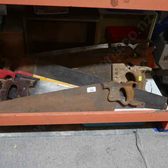Assorted hand saws