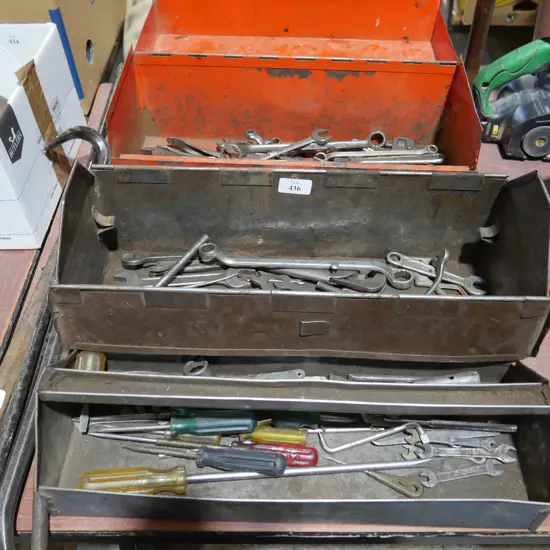 2 tool boxes and contents