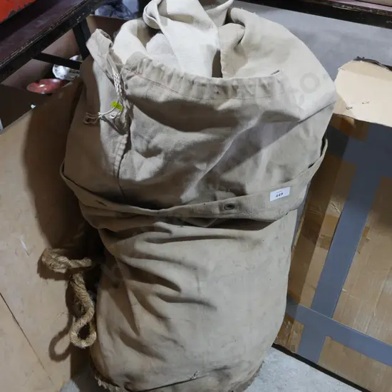 Canvas bags, hammock etc