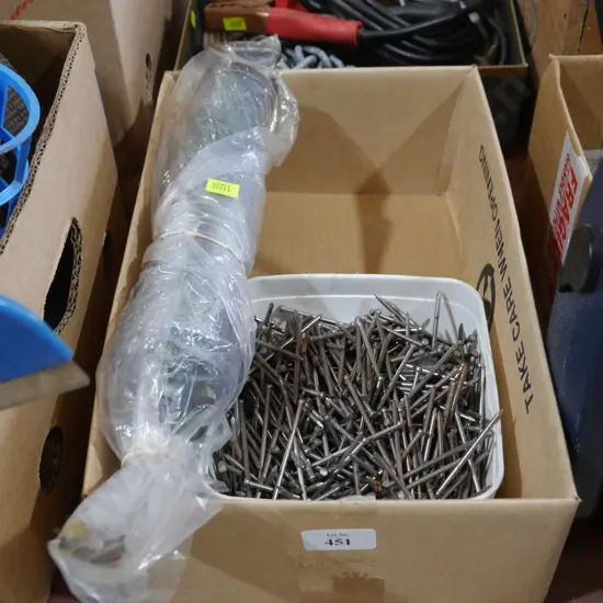 Nails and grease gun