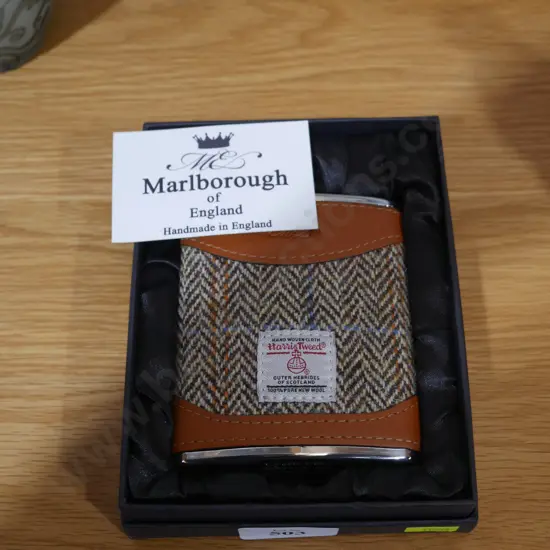 Harris Tweed hip flask