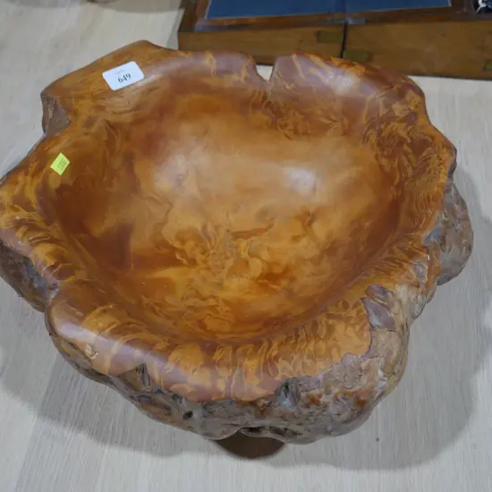 Carved wooden bowl
