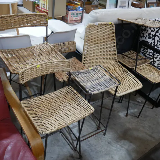 Rattan stools and chairs