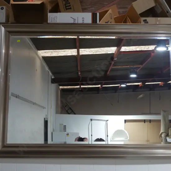 Large framed wall mirror