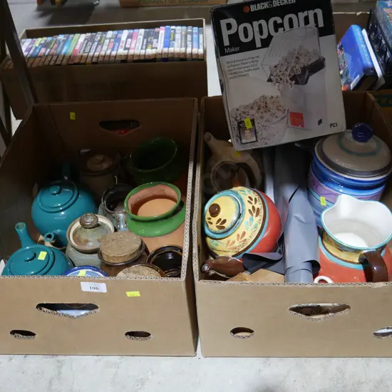 2 boxes dinnerware etc