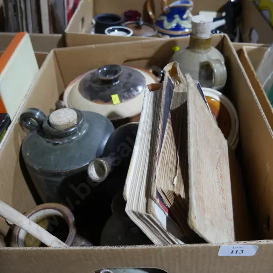 Pottery, books etc