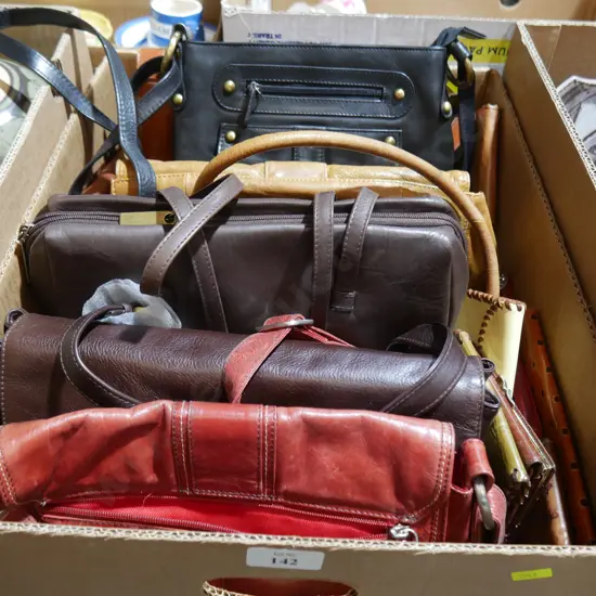 Leather hand bags etc