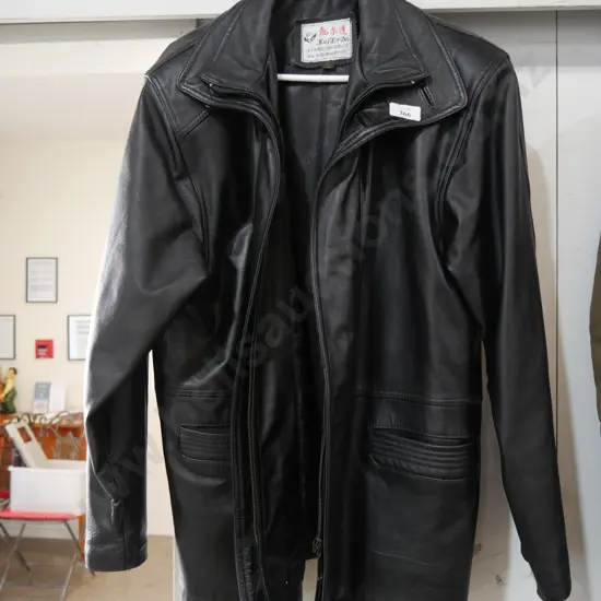 Black leather jacket