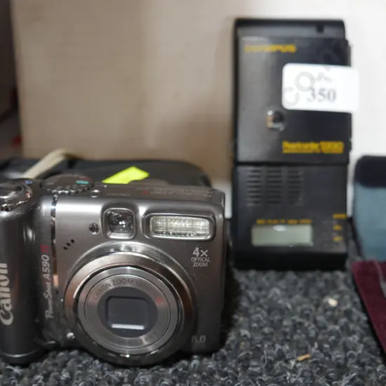 Canon digital camera,micro cassette recorder