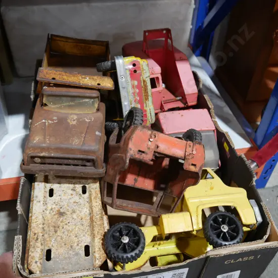 Tin toy trucks