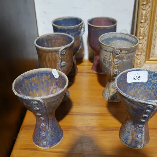 NZ pottery goblets