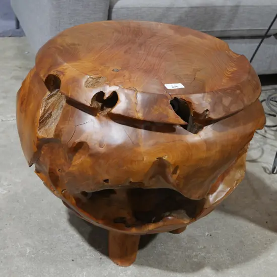 Tree stump coffee table