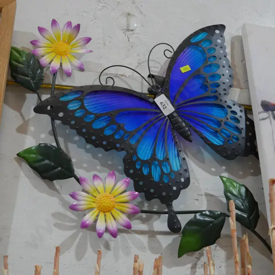 Metal glass butterfly