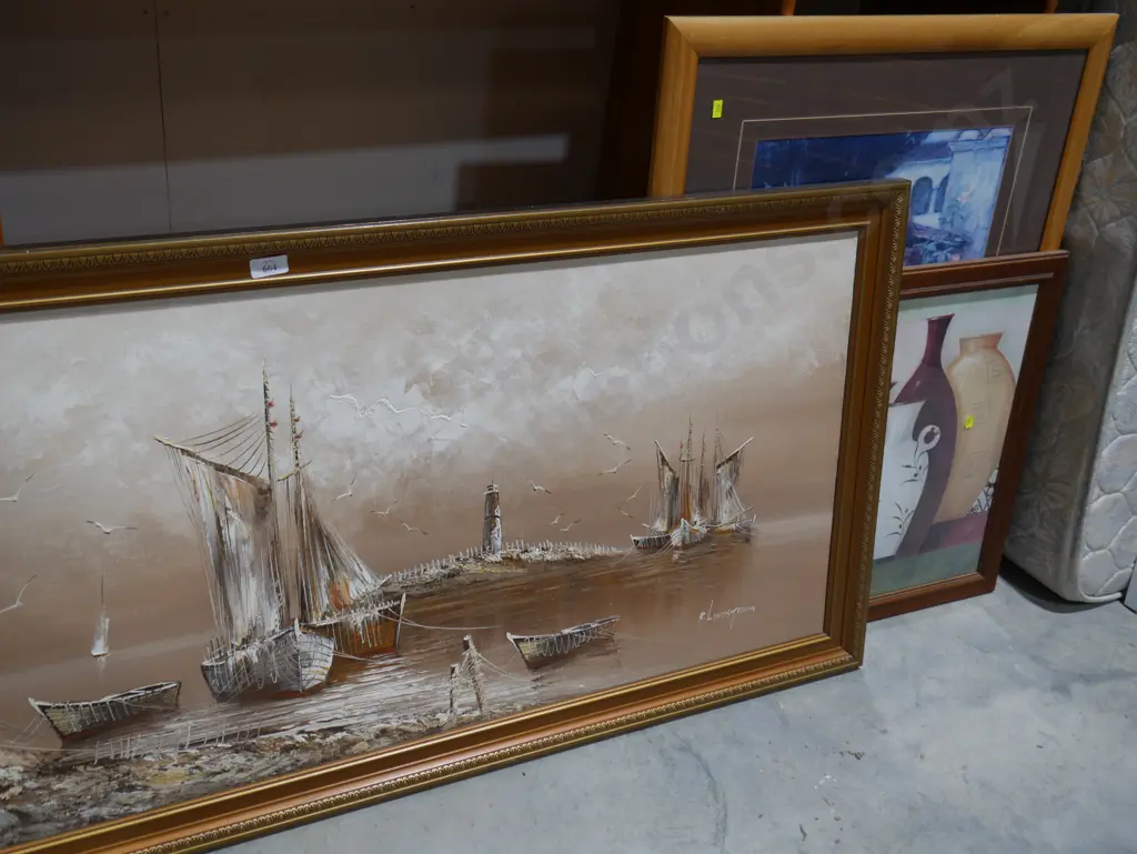 R. Lindstrom oil painting etc Image 1++