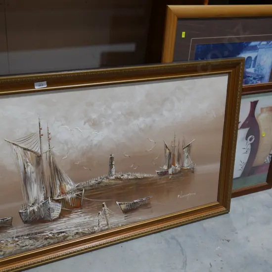 R. Lindstrom oil painting etc