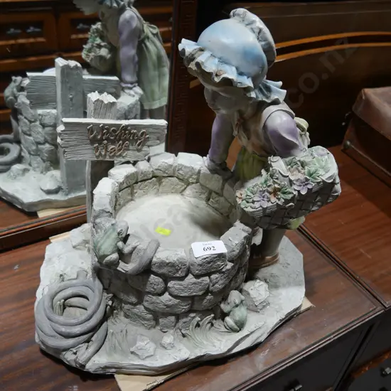 Wishing well statue