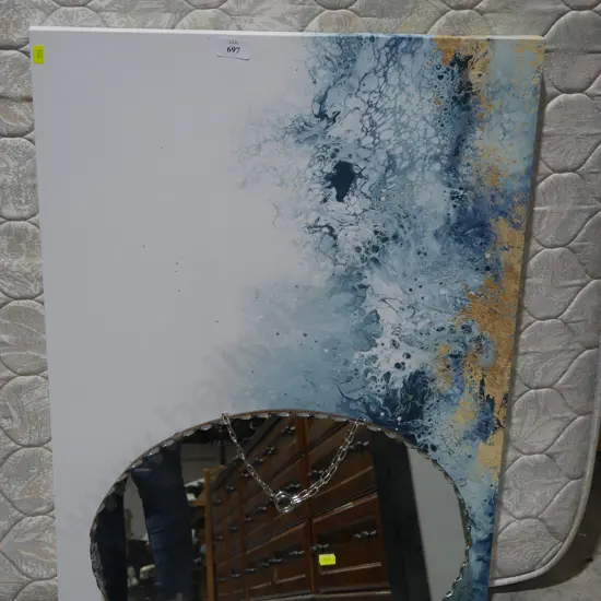 Canvas picture and mirror