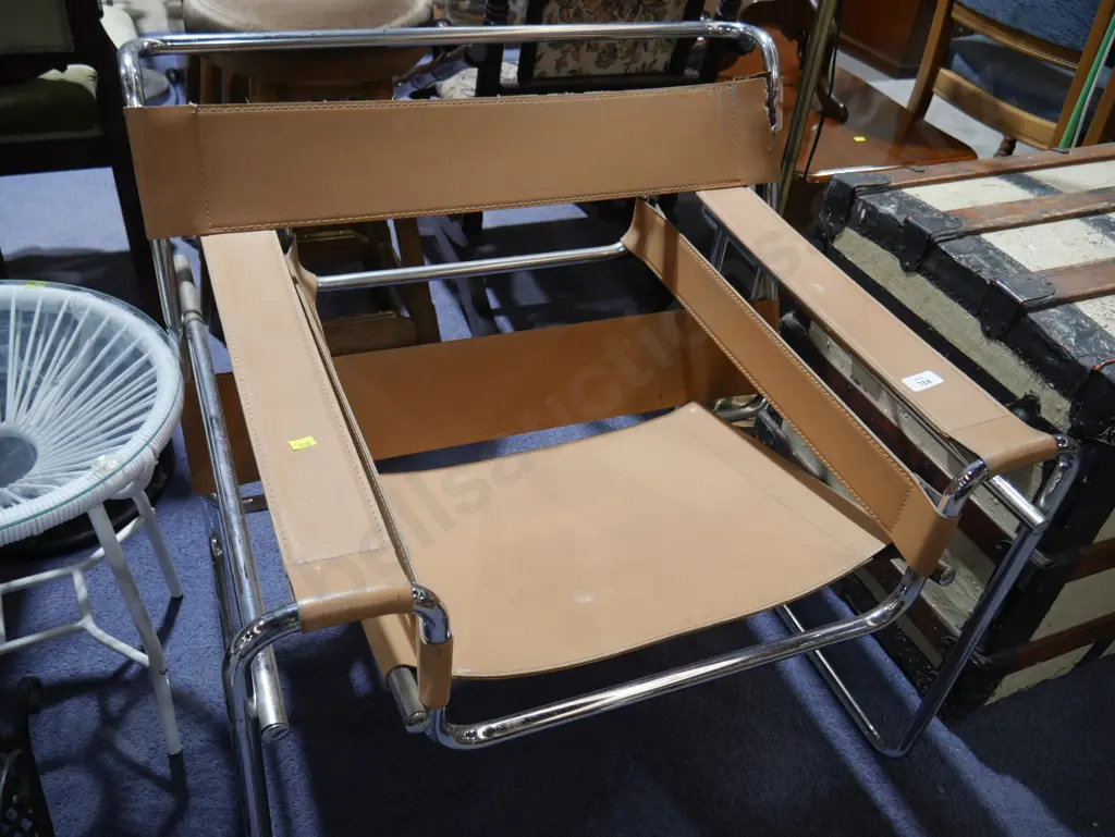 Metal leather chair Image 1++