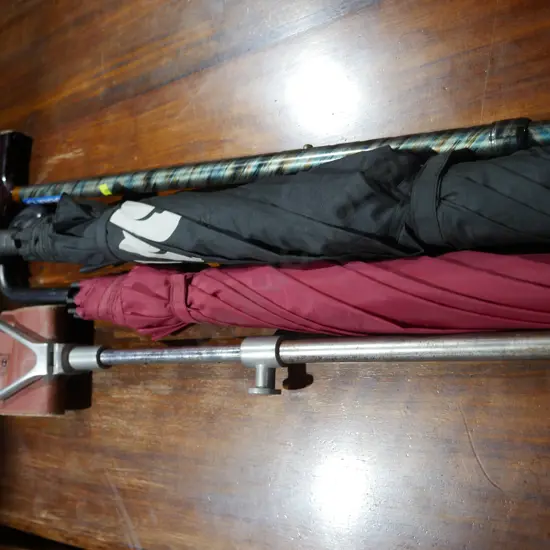 Umbrellas shooting stool