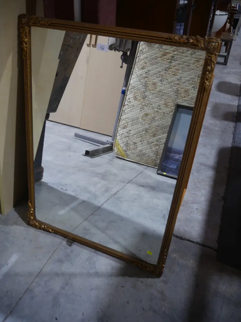 Gold framed mirror Image 1++