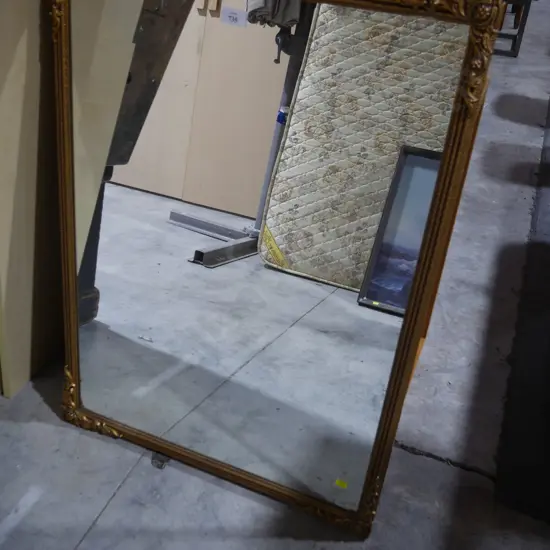 Gold framed mirror