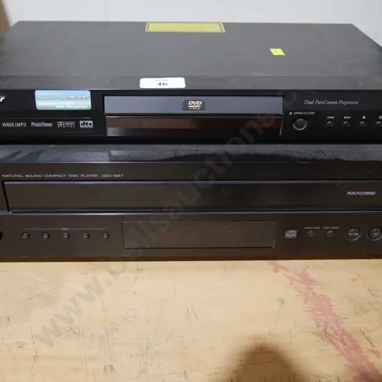Pioneer DVD player and Yamaha disk player